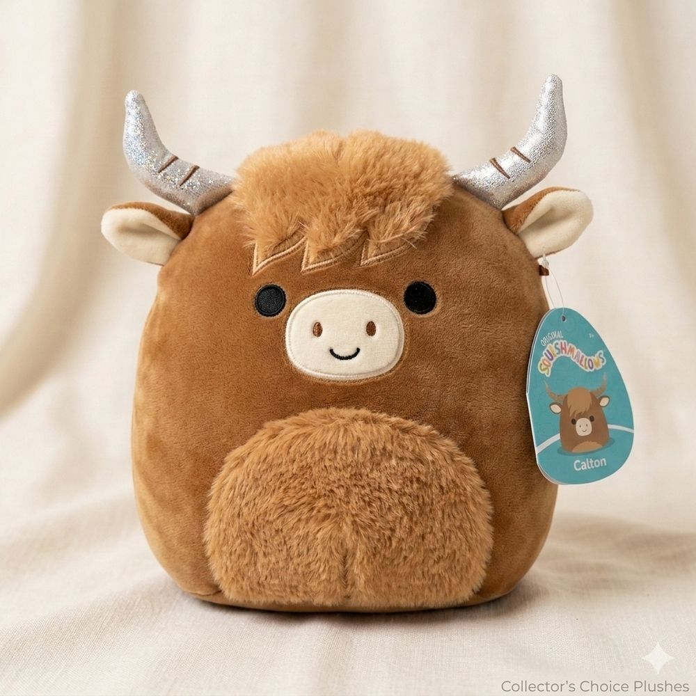 ​​NWT Calton the Highland Cow 8" Squishmallow - Early Edition (2021) Rare OG